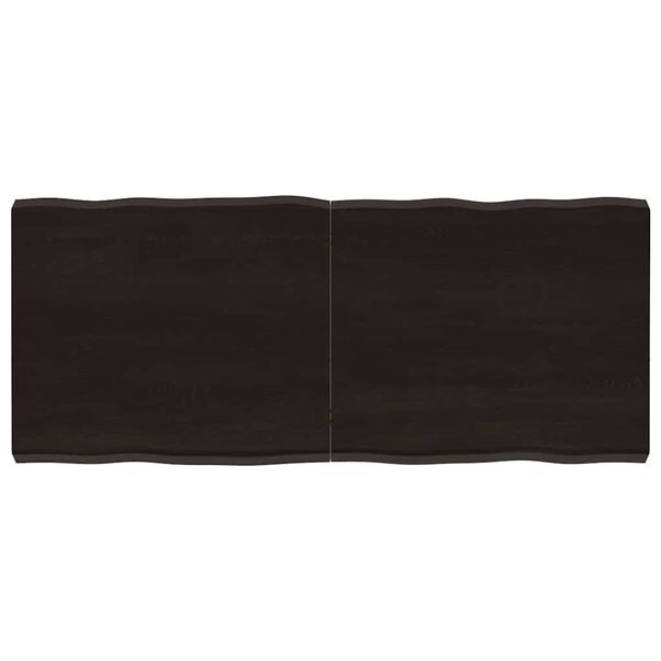 vidaXL Tischplatte 140x60x(2-6) cm Massivholz Behandelt Baumkante