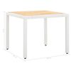 vidaXL 5-tlg. Garten-Essgruppe Poly Rattan Weiß