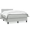 vidaXL Boxspringbett mit Matratze Hellgrau 120x210 cm Samt