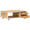 vidaXL Couchtisch 89x59x33 cm Massives Raues Mangoholz