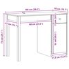 vidaXL Schreibtisch Wachsbraun 100 x 50 x 74 cm Massives Kiefernholz