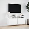 vidaXL TV-Wandschrank mit LED-Beleuchtung Wei&szlig; 100x31x35 cm