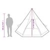 vidaXL Tipi-Campingzelt 4 Personen Gr&uuml;n Wasserdicht