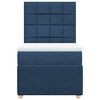 vidaXL Boxspringbett mit Matratze Blau 90x190 cm Stoff