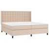 vidaXL Boxspringbett mit Matratze & LED Cappuccino-Braun 200x200cm
