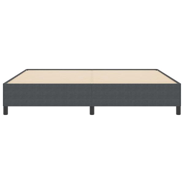 vidaXL Boxspringbett Dunkelgrau 200 x 200 cm Samt