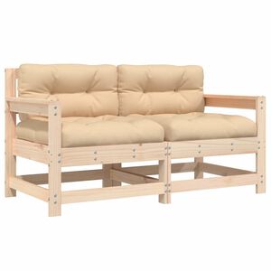 vidaXL Gartenst&uuml;hle mit Kissen 2 Stk. Massivholz Kiefer