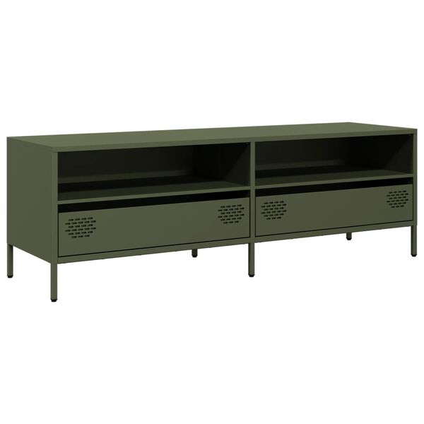 vidaXL TV-Schrank Olivgr&uuml;n 135x39x43,5 cm Kaltgewalzter Stahl