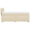 vidaXL Boxspringbett mit Matratze Creme 100x200 cm Stoff