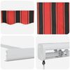 vidaXL Einziehbare Markise Rot und Schwarz 350 x 250 cm