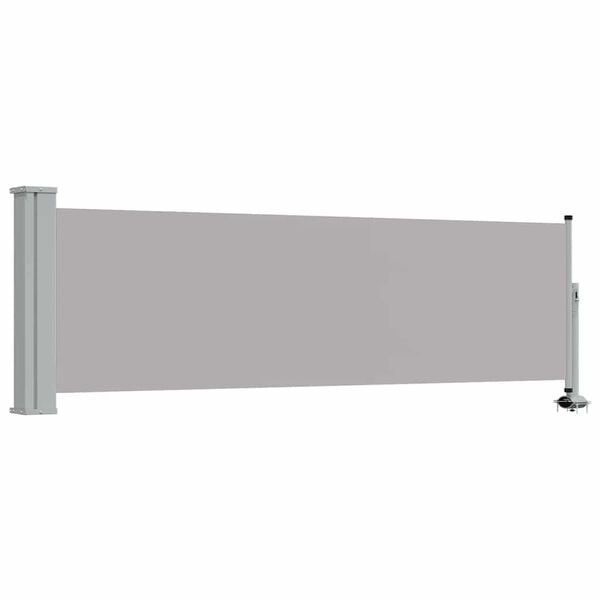 vidaXL Ausziehbare Seitenmarkise 80&times;300 cm Grau