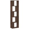 vidaXL B&uuml;cherregal 5 B&ouml;den Braun Eichen-Optik 45x23,5x162,5 cm