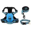 vidaXL Hundegeschirr mit Leine & Halsband Verstellbar Blau M