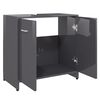 vidaXL Badezimmerschrank Hochglanz-Grau 60x33x61 cm Holzwerkstoff