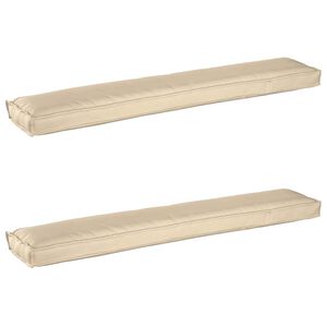 vidaXL Pallet Kissen Set 2 pcs Beige 200 x 40 x 8 cm Oxford Stoff