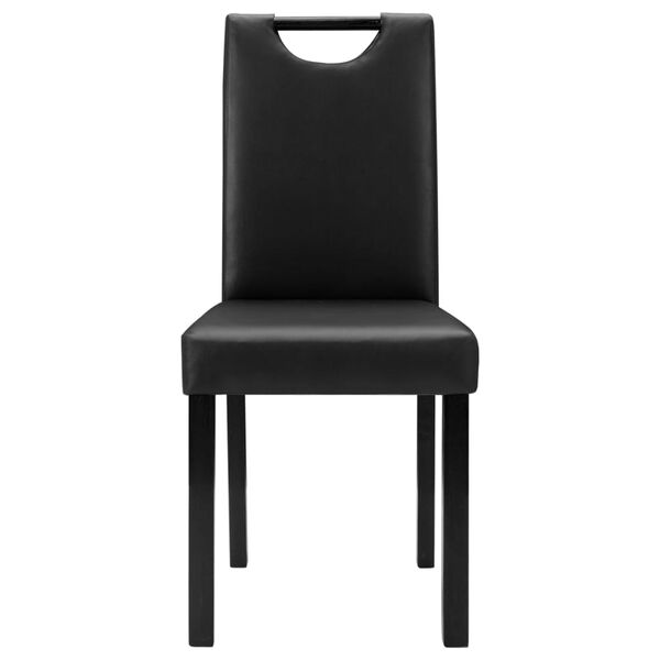 vidaXL Esszimmerst&uuml;hle 6 Stk. Schwarz Kunstleder