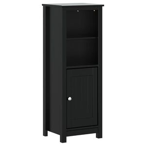 vidaXL Badschrank BERG Schwarz 40x34x110 cm Massivholz Kiefer