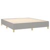 vidaXL Boxspringbett mit Matratze & LED Hellgrau 160x200 cm Stoff