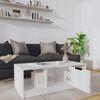 vidaXL Couchtisch Hochglanz-Wei&szlig; 102x50x36 cm Holzwerkstoff