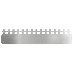 vidaXL Rasenkanten 10 pcs Silber 103 x 0,05 x 22 cm Verzinkter Stahl