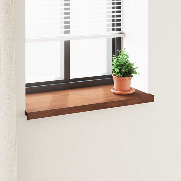 vidaXL Fensterbank Braunes Holz 100 x 45 x 4,5 cm PVC