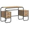 vidaXL Schreibtisch mit Stauraum Artisan-Eiche 145 x 50 x 75 cm