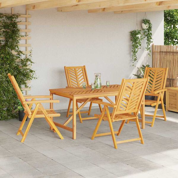 vidaXL Garten Essgruppe 5 pcs Braun Massivholz Akazie