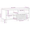 vidaXL TV-Schrank Braun 100x33x46 cm Massivholz Mango