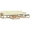 vidaXL Outdoor-Sofagarnitur 6 pcs Wei&szlig; und Creme