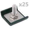 vidaXL Gittermattenverbinder 25 Sets Gr&uuml;n