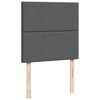 vidaXL Boxspringbett mit Matratze Dunkelgrau 90x200 cm Stoff