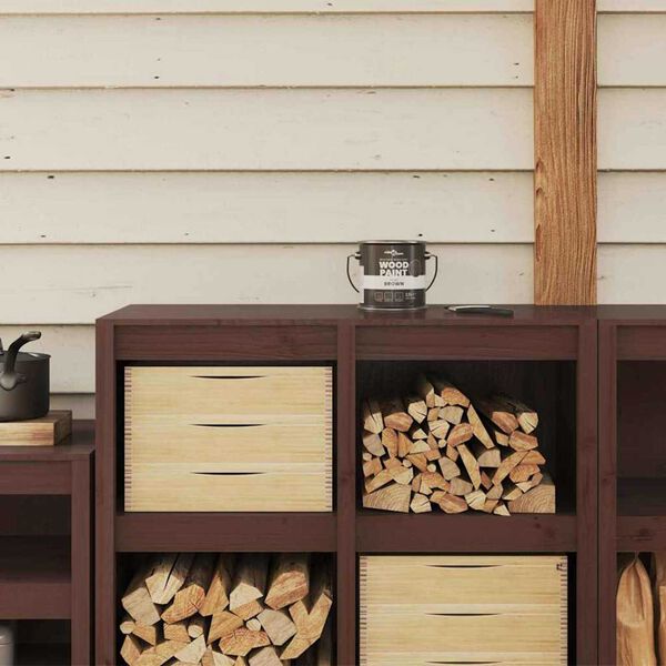 vidaXL Holzfarbe Braun 16,5 x 16,5 x 15,9 cm Wanddruck