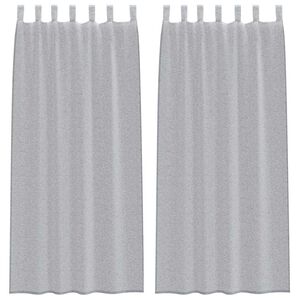 vidaXL Voile-Vorhang 2 pcs Dunkelgrau 225 x 140 cm Polyester