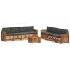 vidaXL Outdoor-Sofagarnitur 9 stk. Natur und Anthrazit