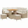 vidaXL Garten-Sofa-Set mit Kissen mit Speicher 8 pcs Beige und Creme
