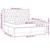 vidaXL Boxspringbett mit Matratze & LED Dunkelgrau 160x200 cm Samt