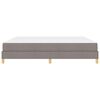 vidaXL Boxspringbett mit Matratze Taupe 200 x 200 cm Stoff