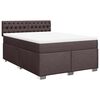 vidaXL Boxspringbett mit Matratze Dunkelbraun 140x190 cm Stoff