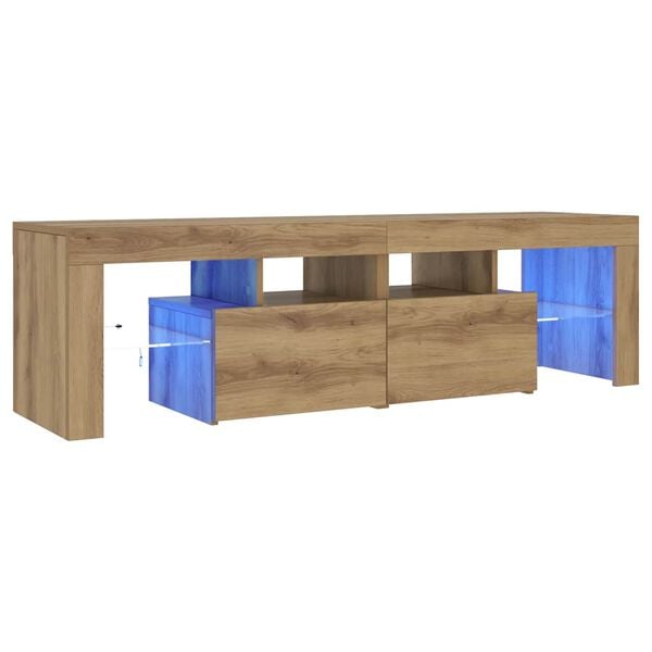 vidaXL TV-Schrank mit LED Artisan-Eiche 140x36,5x40 cm Holzwerkstoff