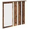vidaXL Wandmontierter Kleiderst&auml;nder mit Regal Altholz 84 x 10 x 80 cm