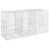 vidaXL Gabione mit Deckel 300x100x150 cm Verzinktes Eisen