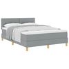 vidaXL Boxspringbett mit Matratze Hellgrau 140 x 200 cm Stoff