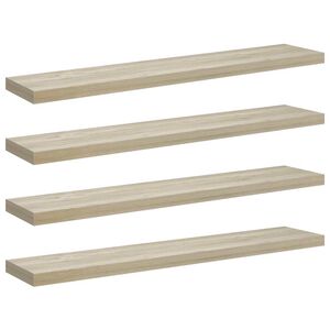 vidaXL Schweberegale 4 Stk. Eichen-Optik 120x23,5x3,8 cm MDF