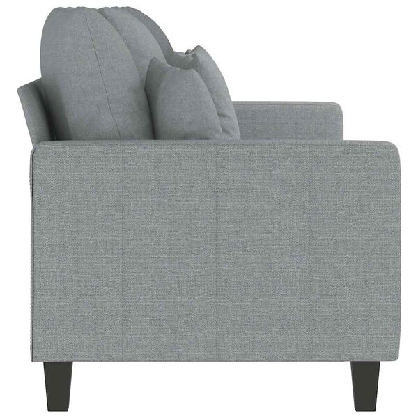 vidaXL 3-Sitzer-Sofa Hellgrau 180 cm Stoff