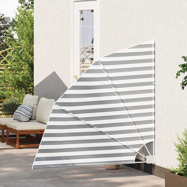 vidaXL Balkon Sichtschutz Anthrazit und Weiß 140 x 140 cm Stoff