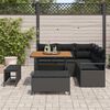 vidaXL Gartensofa-set mit Kissen 8 pcs Schwarz Poly-Rattan