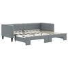 vidaXL Tagesbett Ausziehbar Hellgrau 100x190 cm Stoff