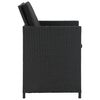 vidaXL 11-tlg. Garten-Essgruppe mit Auflagen Poly Rattan Schwarz