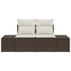 vidaXL Gartensofa Braun 123 x 62 x 69cm Poly-Rattan