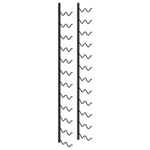 vidaXL Wand-Weinregal f&uuml;r 24 Flaschen Schwarz Eisen